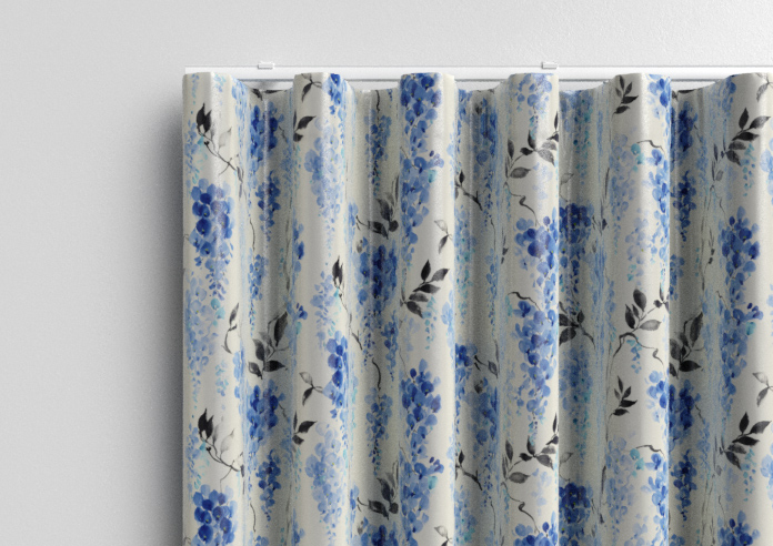 Wisteria Silk, Ink Blue - Made to Measure Curtains - Image 13